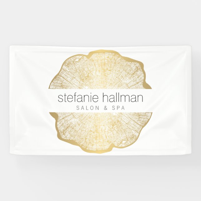 Bio Beauty Gold Tree Rings Salon Banner (Horizontal)