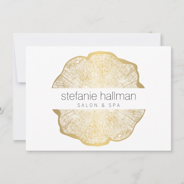 Bio Beauty Gold Tree Rings Salon Geschenkkarte (Vorderseite)