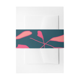 Bio Blumen-Design-Einladung Bauchband Einladungsbanderole