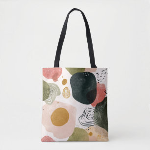 Bio Boho Abstraktes Muster aus dem erdverschmierte Tasche