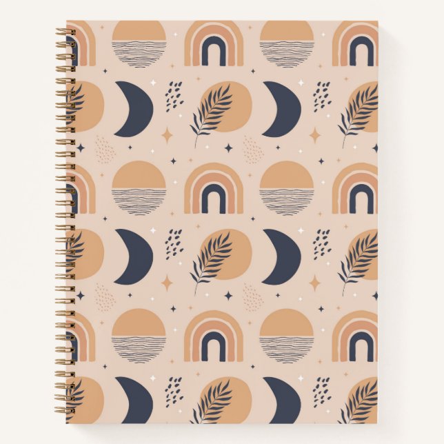 Bio Boho Pattern Notizbuch (Vorderseite)
