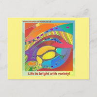 Bio Bold LifeScan Art Postkarte mit Wortlaut