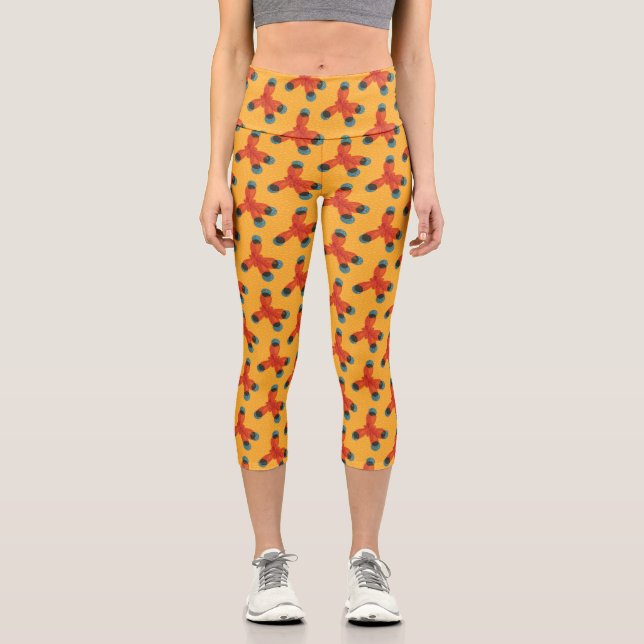 Bio Chemie Geek Molecule Muster Chemist Capri Leggings (Vorderseite)