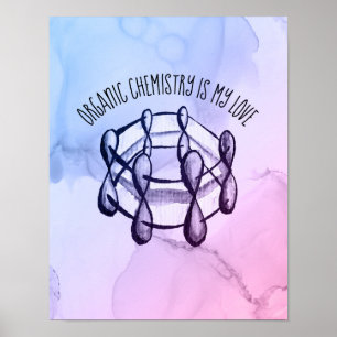 Bio Chemie Liebe Molecule Student Chemist Poster