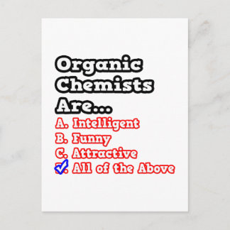 Bio Chemist Quiz...Joke Postkarte