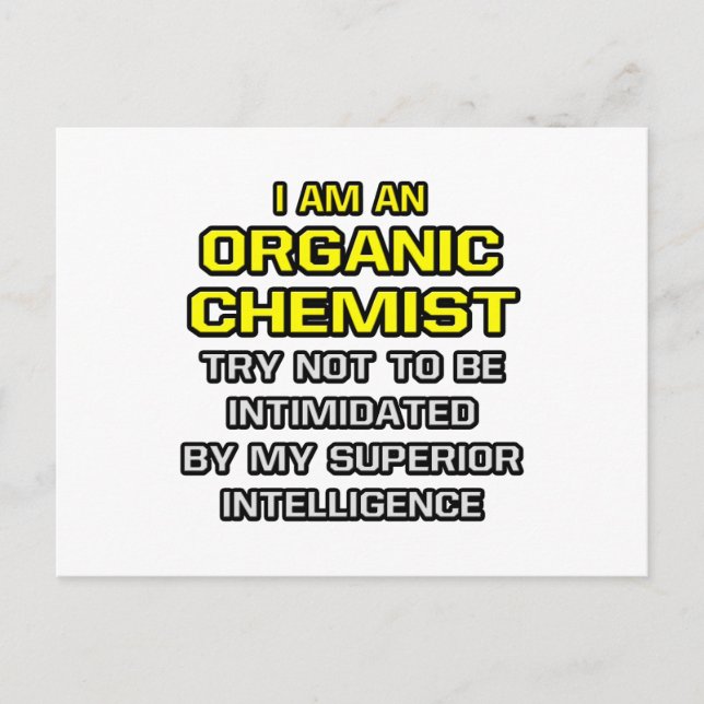Bio Chemist... Überlegene Intelligenz Postkarte (Vorderseite)