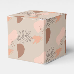 Bio Collage Leaf Earth Tone Hochzeit Geschenkschachtel