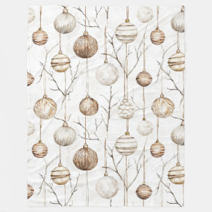 Bio Cream Tan Weihnachtsschmuck Fleecedecke