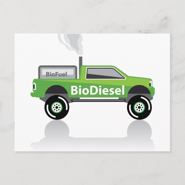 Bio-Diesel-Lieferwagen Postkarte (Vorderseite)