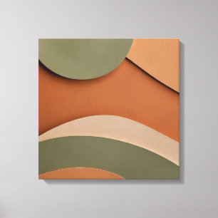Bio Earth Tones - Abstrakt Boho Leinwanddruck