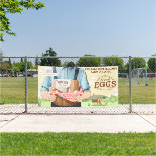 Bio-Eier vom Bauernhof zum Verkauf groß anpassen Banner