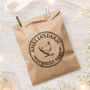 Bio Eiertaschen mit Logo für den Bauernhof Geschenktütchen
