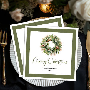 Bio-Erde-Ton-Weihnachtskranz-individuelle Serviett Serviette