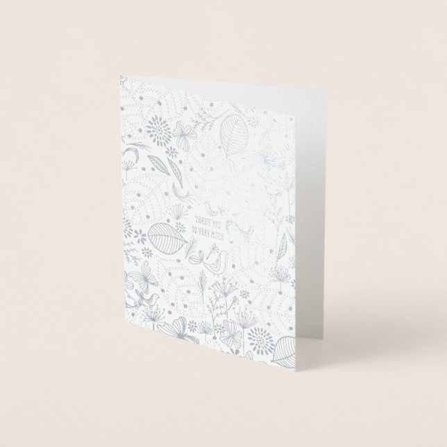 Bio Florals Foil Greeting Folienkarte (Vorderseite)