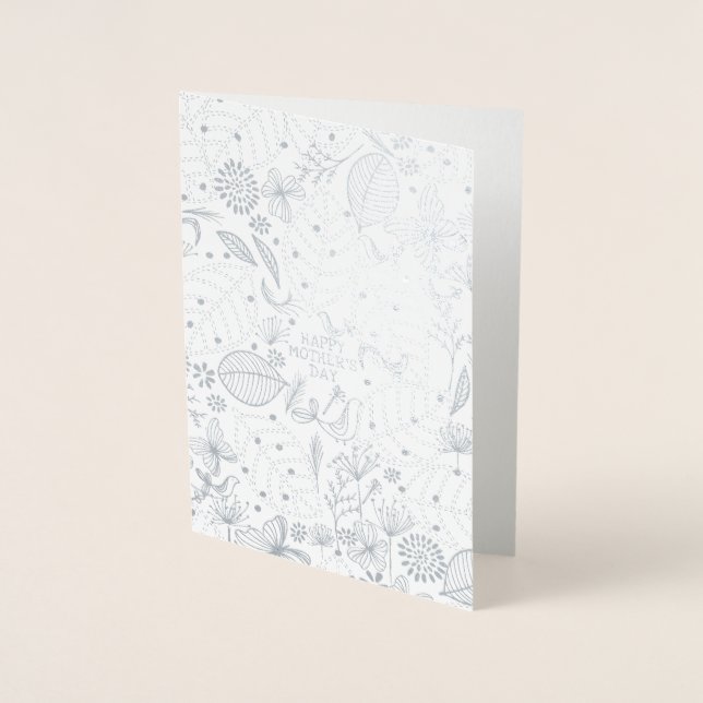 Bio Florals Muttertag Folienkarte (Vorderseite)