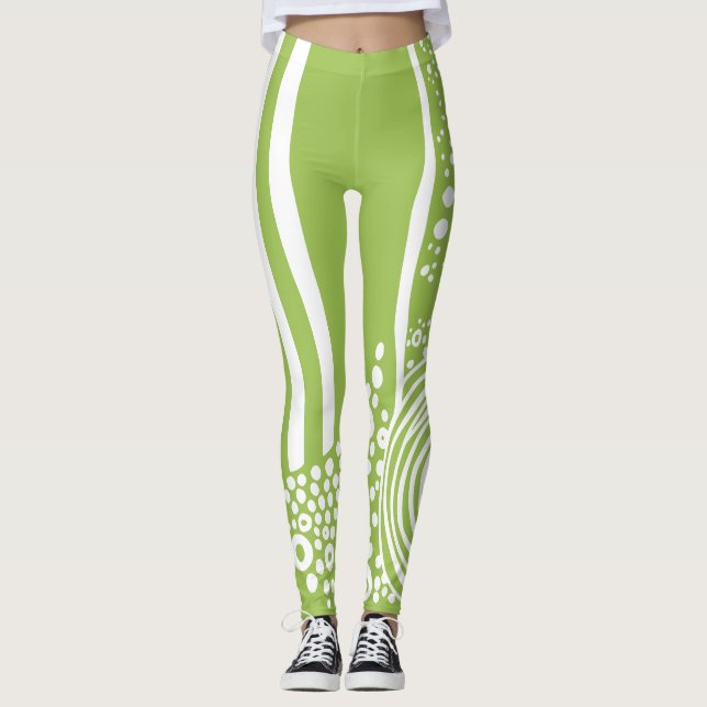 Bio Fluss modern rustikal Leggings (Vorderseite)