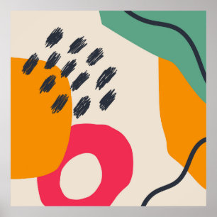 Bio Form  Handzeichnung Moderne Kunst 3 Poster