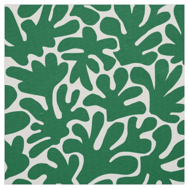 Bio Formen Abstrakt 240822 - Waldgrün Stoff (Muster)