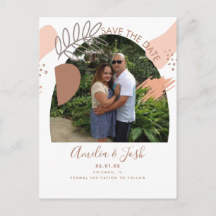 Bio Formen Arch Boho Save the Date Foto Postkarte