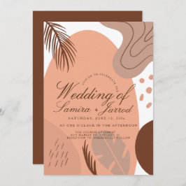 Bio Formen der botanischen Hochzeit Einladung