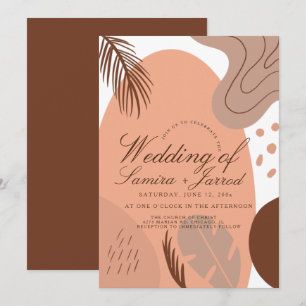 Bio Formen der botanischen Hochzeit Einladung