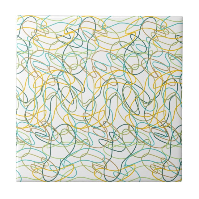 Bio Formen mit weißem Hintergrund Fliese (Vorderseite)