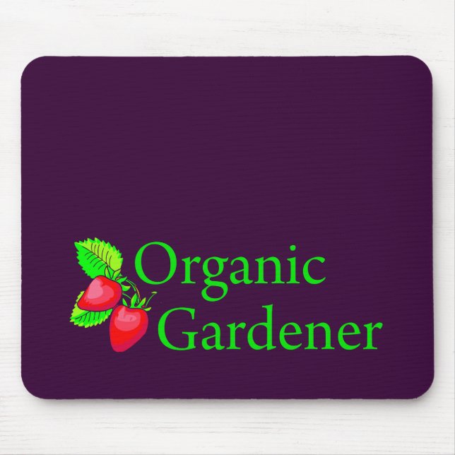Bio Gardener - Erdbeeren Mousepad (Vorne)