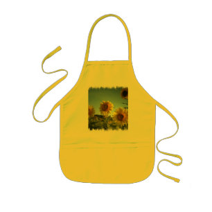 Bio Garten-Sonnenblume-Gelb-Schürze Kinderschürze