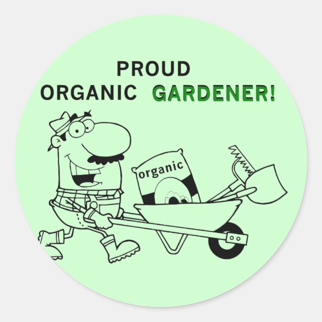 Bio Gartenhemden und Geschenke Runder Aufkleber (Vorderseite)