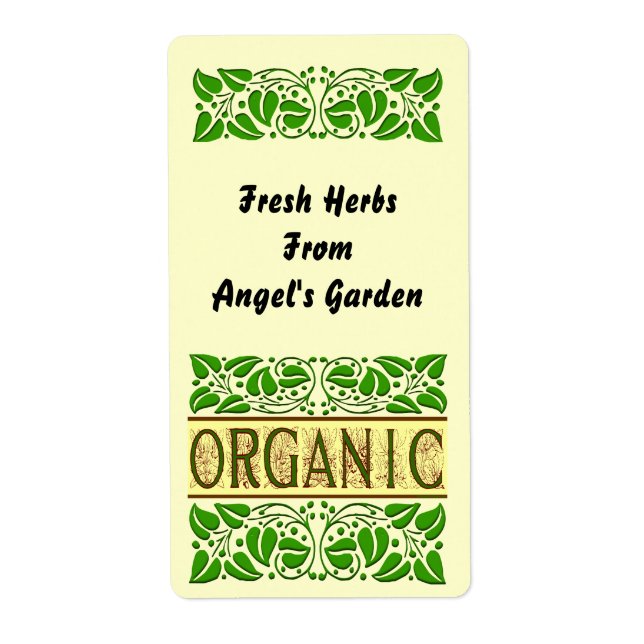 Bio-Gartenkräuterlabel (Vorne)