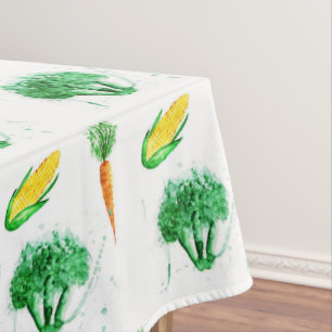 Bio Gemüse des Watercolor Tischdecke
