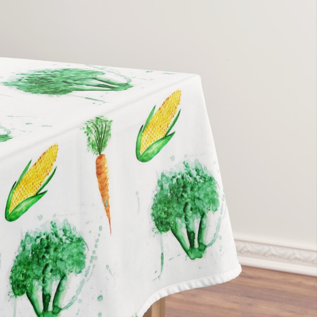 Bio Gemüse des Watercolor Tischdecke (Beispiel)