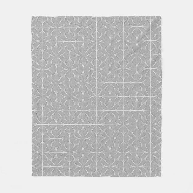 Bio Geometrie in Grau Fleecedecke (Vorderseite)