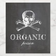 Bio Gift. Chalkboard-Halloween-Party. Totenkopf
