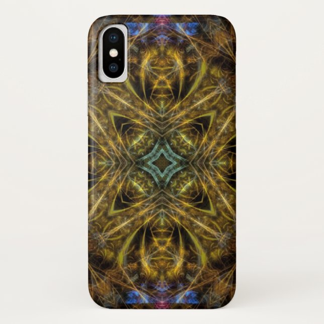 Bio Gold Fraktal Art iPhone 3 Fall-Mate Fall Case-Mate iPhone Hülle (Rückseite)