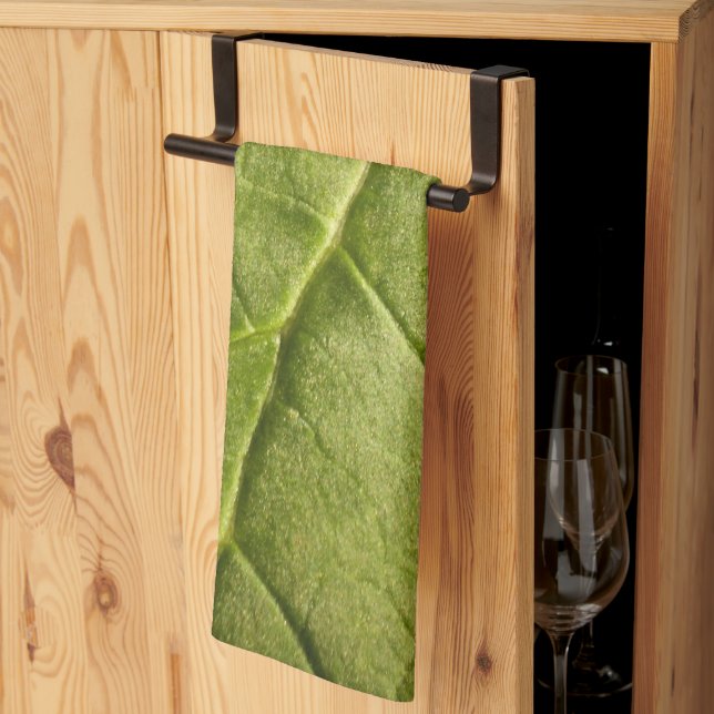 Bio Green Rhubarb Leaf Geschirrtuch (Drittel gefaltet)