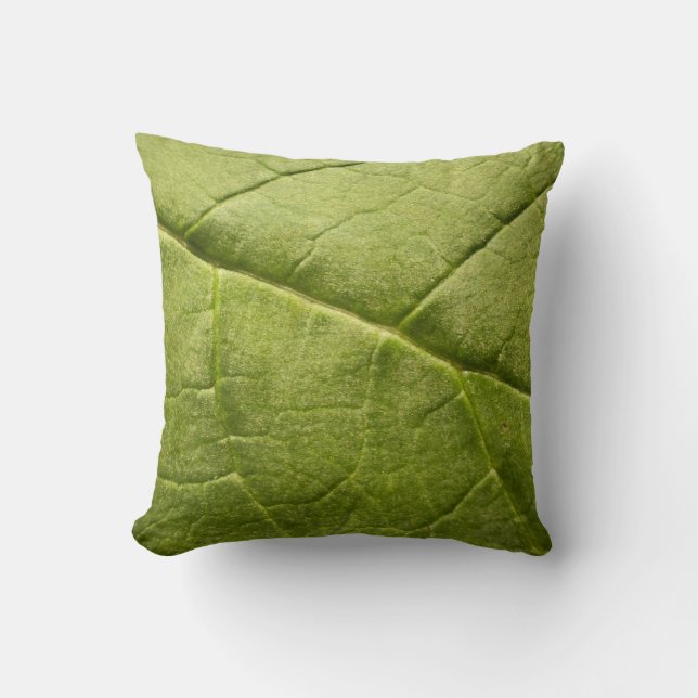 Bio Green Rhubarb Leaf Kissen (Vorderseite)