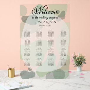 Bio Greenery Geometric Abstrakt Wedding Acrylschild