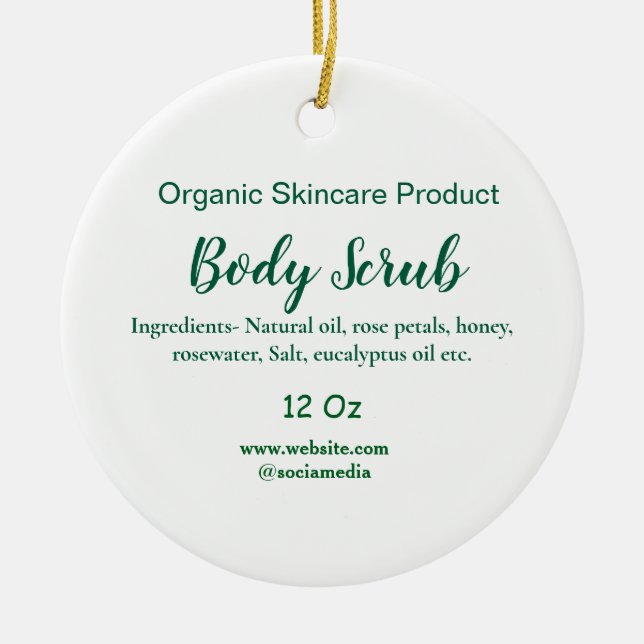 Bio grüne Karosserie-Butterschmalz Keramik Ornament (Vorne)