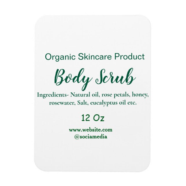 Bio grüne Karosserie-Butterschmalz Magnet (Vertikal)