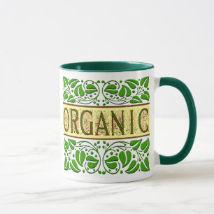 Bio grünes Slogan Kaffee Tasse