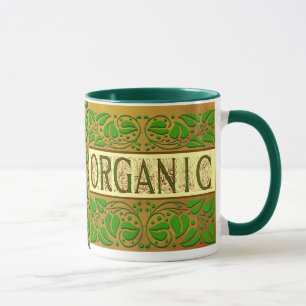 Bio grünes Slogan Kaffee Tasse