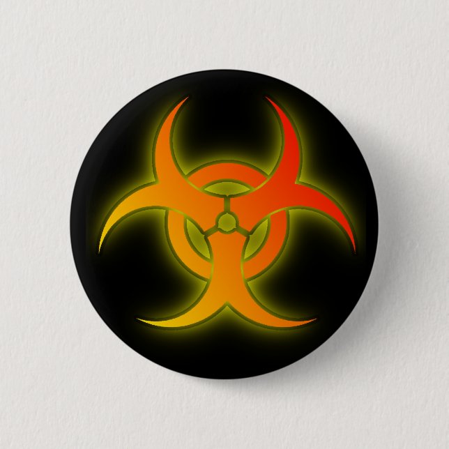 Bio Hazard Funny Button Badge Humor (Vorderseite)