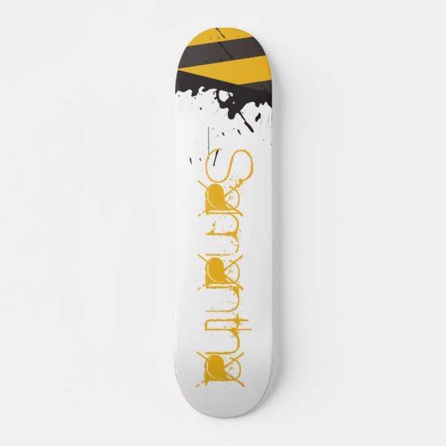 Bio Hazard Vorsicht Tape Alte Schule Skateboard (Vorne)