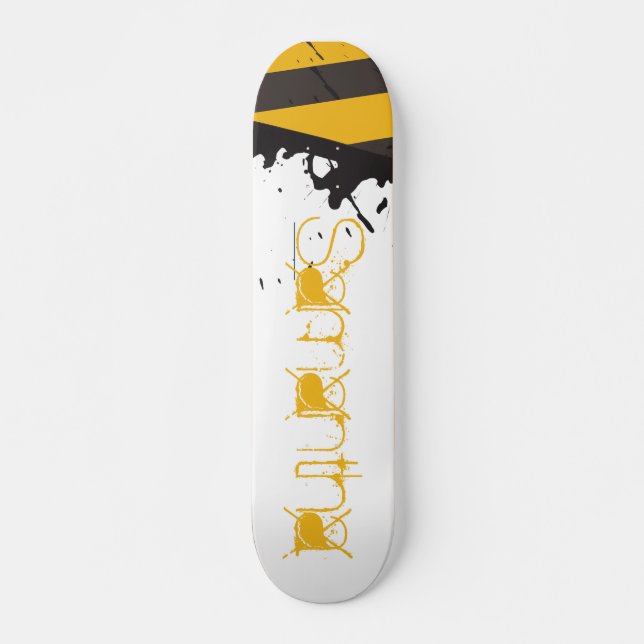 Bio Hazard Vorsicht Tape Mini Skateboard (Vorne)
