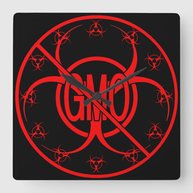 Bio-Hazard-Warnschild-Dekor der Uhr (Vorderseite)