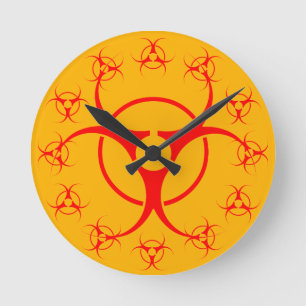 Bio-Hazard-Warnschild-Dekor der Uhr