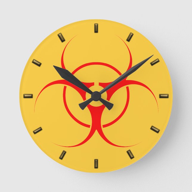 Bio-Hazard-Warnschild-Dekor der Uhr (Vorderseite)