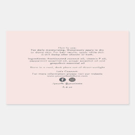 Bio Inhaltsstoffe von Beauty-Produkten für Unterne Rechteckiger Aufkleber
