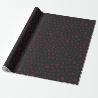 Bio Krimsondots auf dunkelgrün Geschenkpapier
